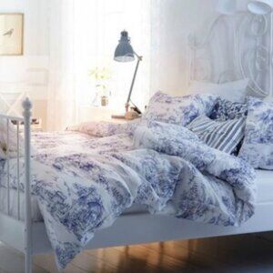 IKEA Emmie Land Blue Toile de Joie Queen/Full Duvet Set